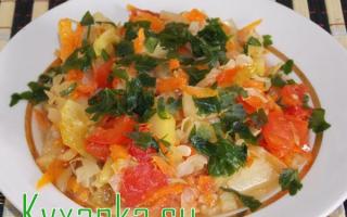 Рагу из овощей с баклажанами и кабачками в духовке Рагу из запеченных овощей